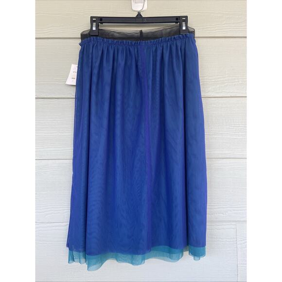 Reverse Clothing Canada Blue‎ Layered Mesh Skirt Womens 8 NEW NWT Vintage VTG? - Picture 5 of 7